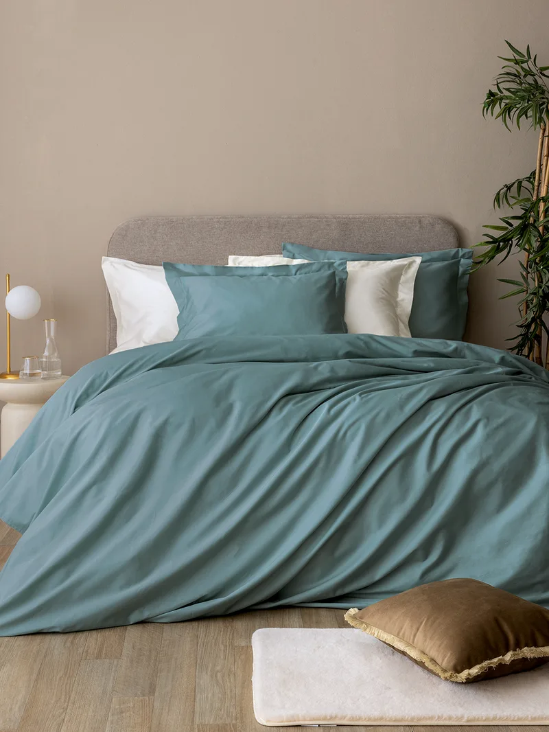 Σετ Παπλωματοθήκη Υπέρδιπλη 230x250 Posh Sateen GREEN Palamaiki