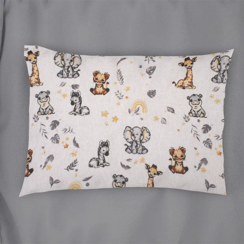 Βρεφική Μαξιλαροθήκη Dimcol Savanna 36 35X45 White-Grey Flannel