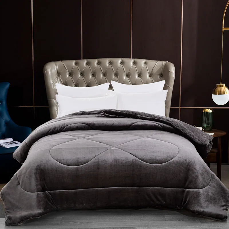 Κουβερτοπάπλωμα 220x240 Υπέρδιπλο Sunshine Coral Flannel-Sherpa Αnthracite (220x240)