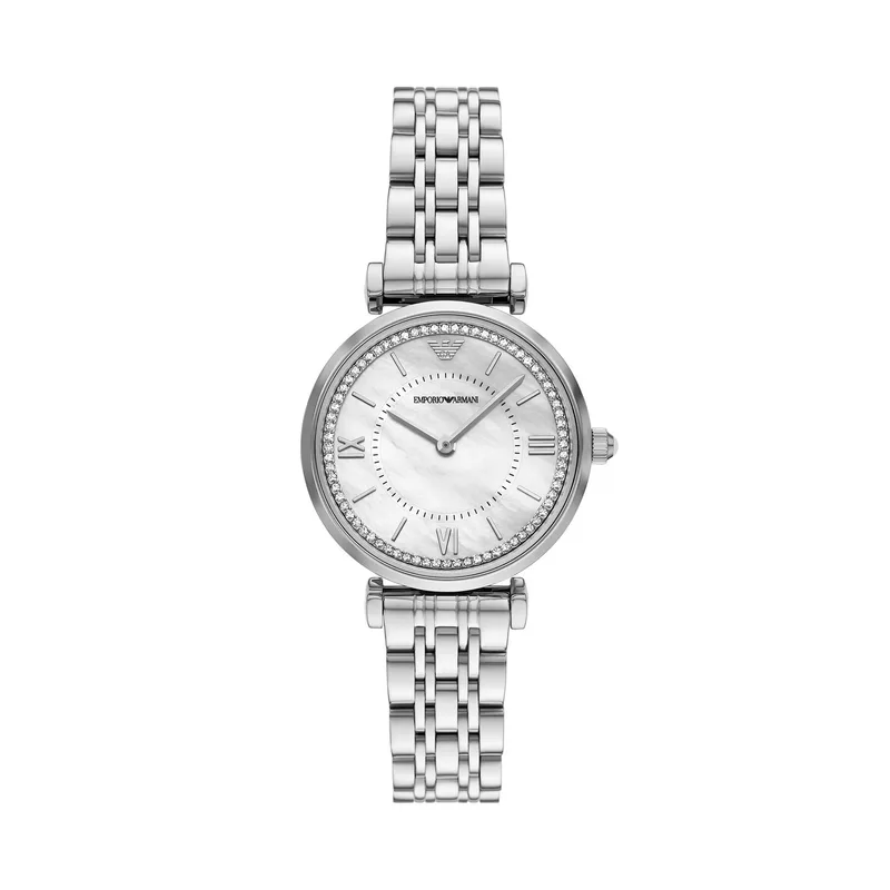 Ρολόι Emporio Armani Gianni T-Bar AR11701 Ασημί