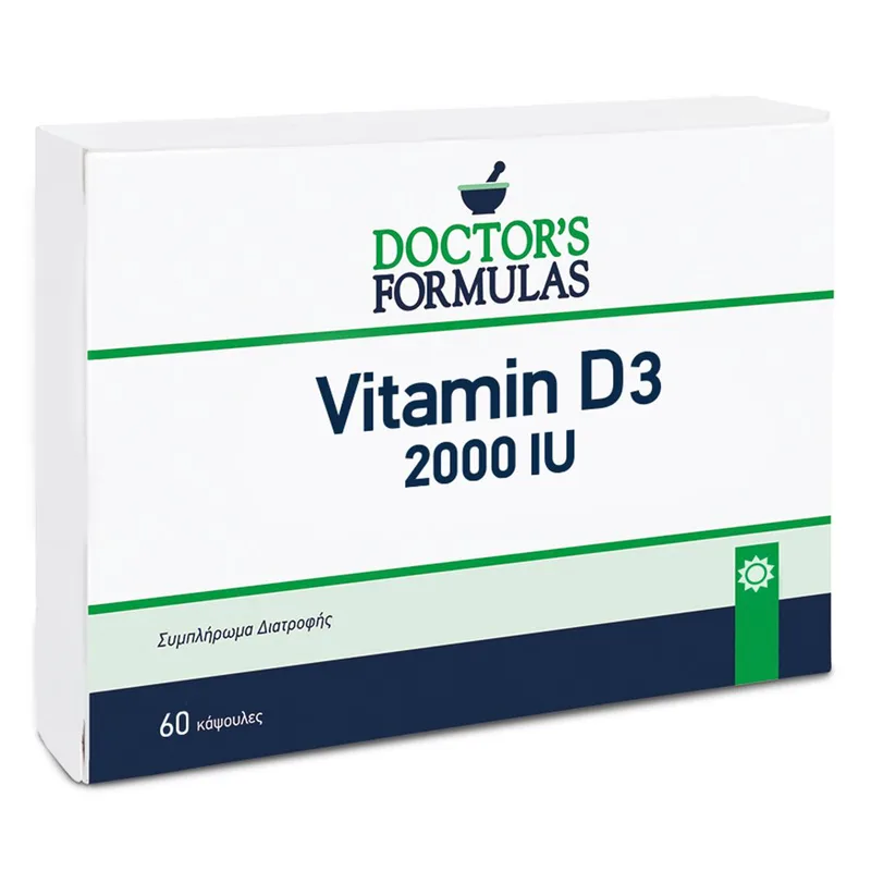 Doctor's Formulas Vitamin D3 2000 IU Συμπλήρωμα Διατροφής με Βιταμίνη D3 για τη Φυσιολογικής Κατάστασης των Οστών 60 Soft.caps