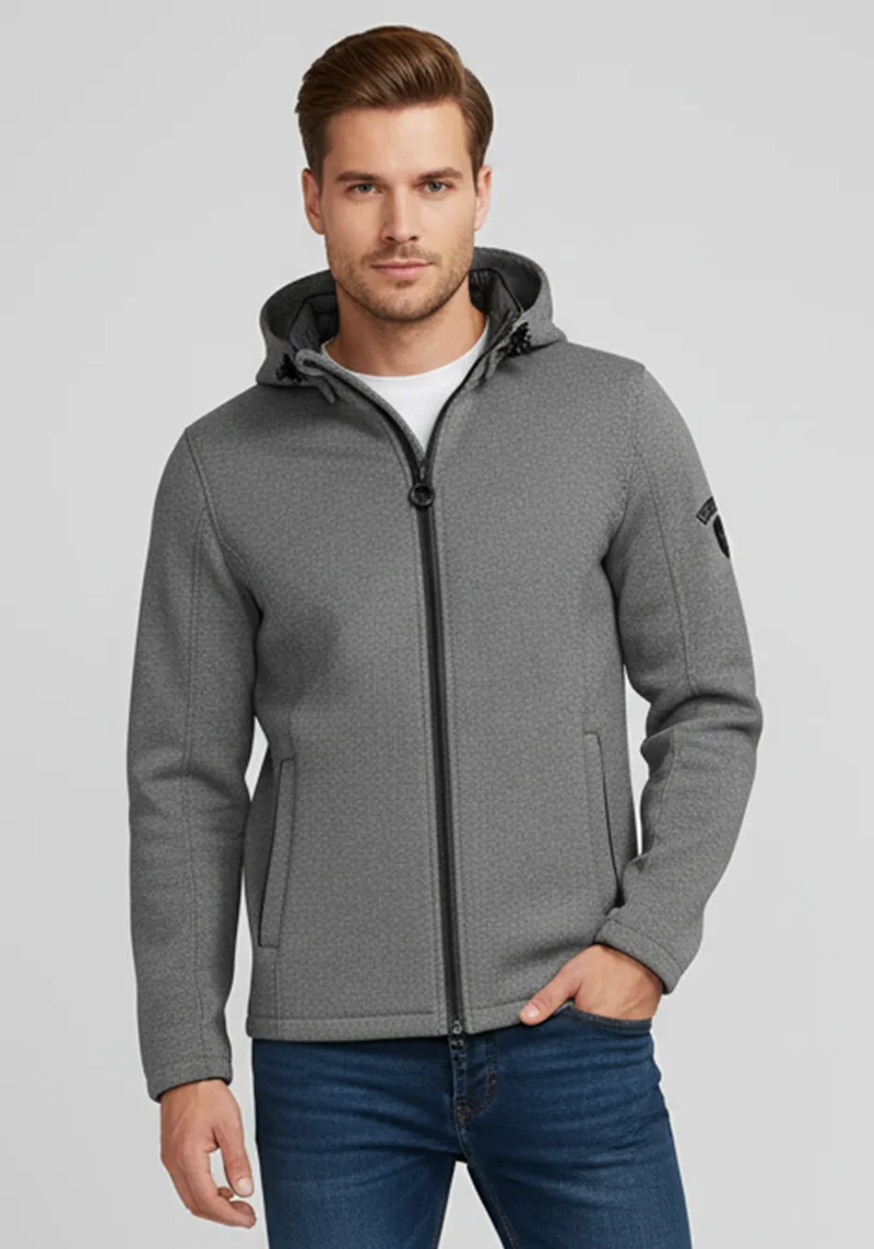 Wellensteyn Ζακέτα της σειράς Sarasota Men - SARAM 1000 Lightgreymelange/Black