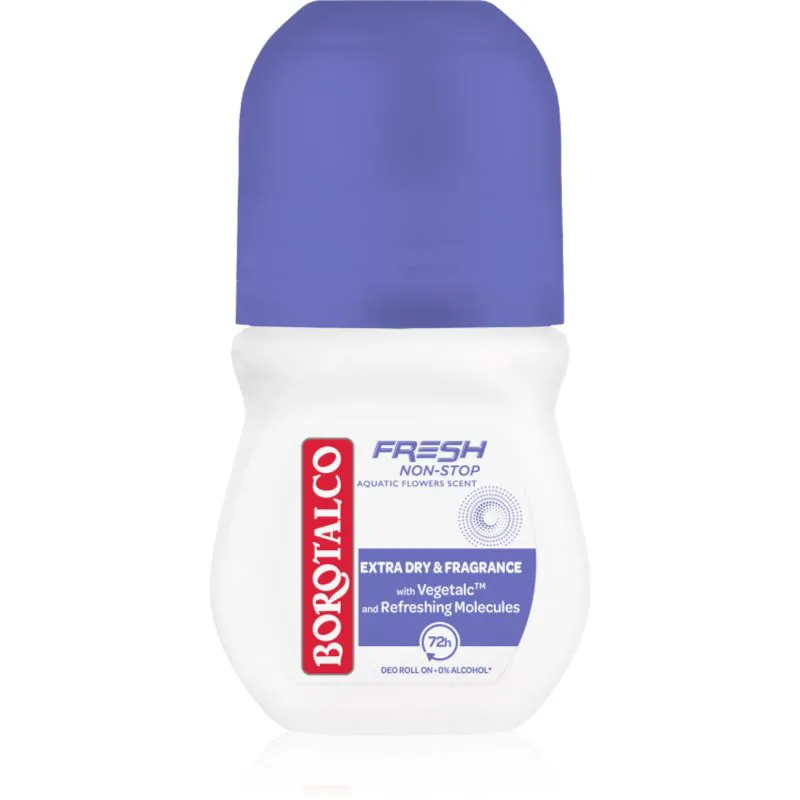 Borotalco Non-Stop Fresh Aquatic Flowers Αποσμητικό roll-on 72 ώρες 50 ml
