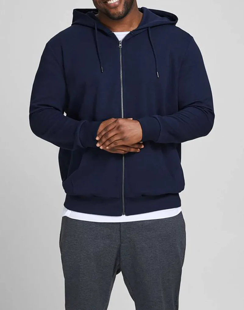 JACK&JONES ΖΑΚΕΤΑ ΦΟΥΤΕΡ JJEBASIC SWEAT ZIP HOOD NOOS PS 12182493-Navy Blazer NavyBlue