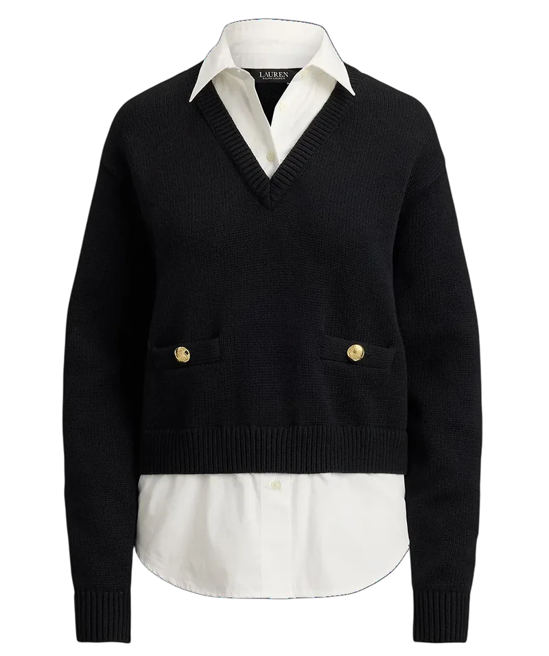 Γυναικείο Πουλόβερ Μαύρο Ralph Lauren 200B24254001-Black White