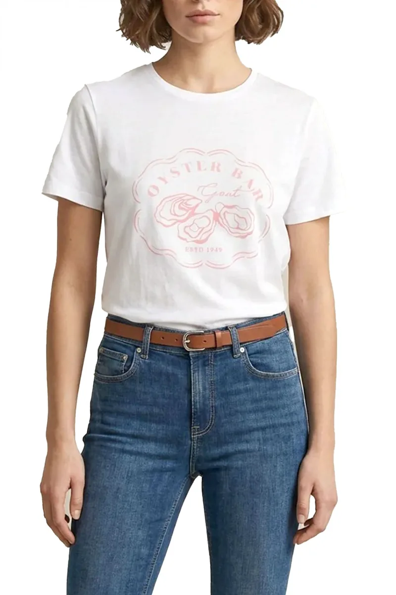 GANT ΜΠΛΟΥΖΑ ΚΜ 105 MULTICOLOR GRAPHIC T-SHIRT ΛΕΥΚΟ