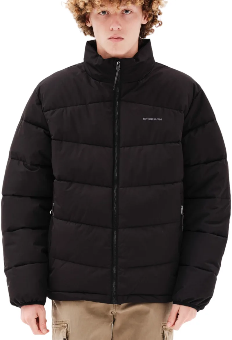 Μπουφάν Emerson Roll In Hood Puffer 232.EM10.71-BLACK Ανδρικό