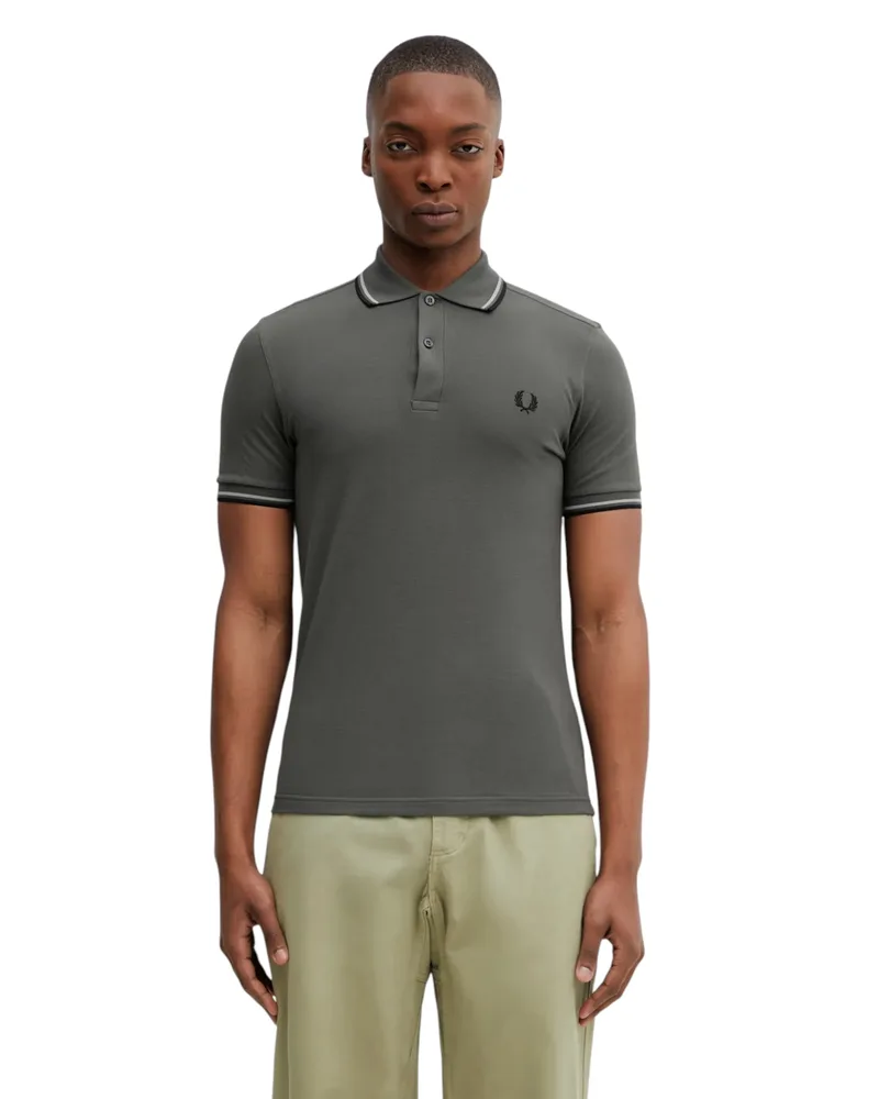 Fred Perry Ανδρική Μπλούζα Twin Tipped Polo M3600-04B Γκρι
