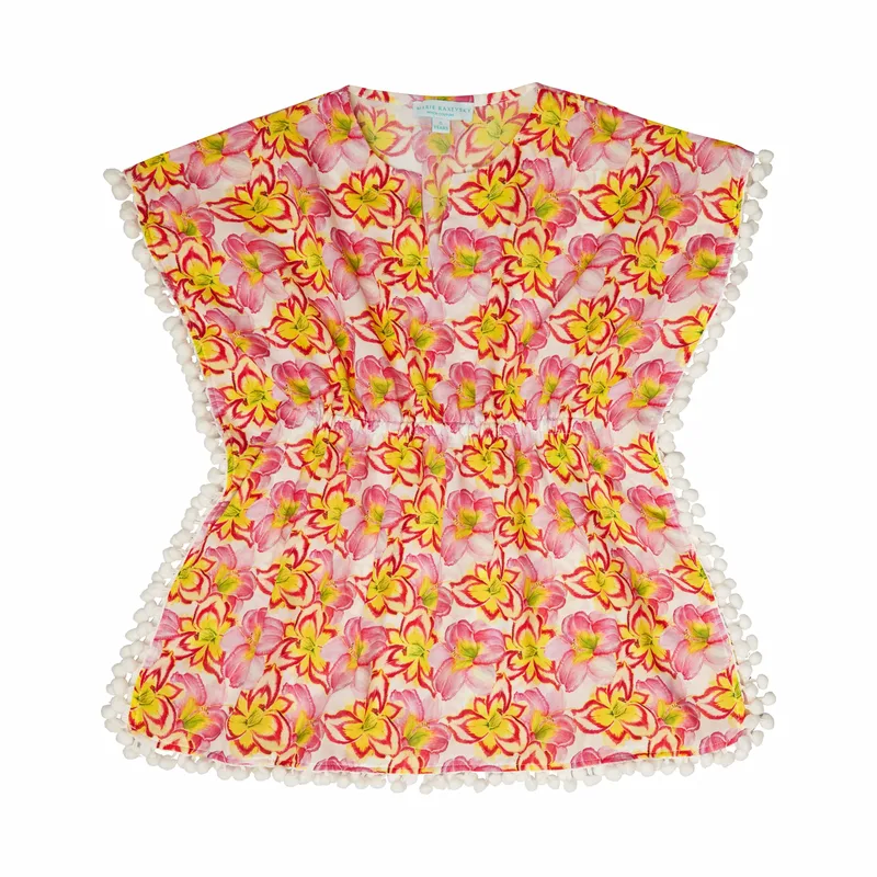 GIRL'S KAFTAN YELLOW LILIES