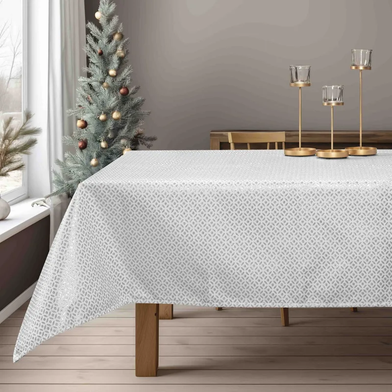 Beauty Home ΤΡΑΠΕΖΟΜΑΝΤΗΛΟ ΖΑΚΑΡ ΕΚΡΟΥ-ΑΣΗΜΙ 135 x 220 cm