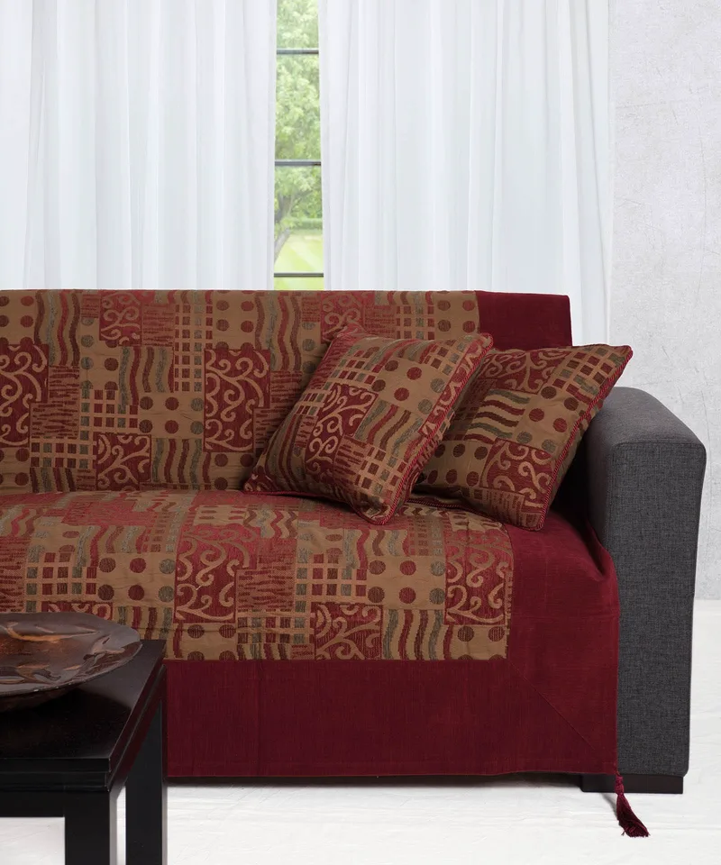 Ριχτάρι Πολυθρόνας Silk Fashion 602 Πυκνό Μπορντώ 150x180
