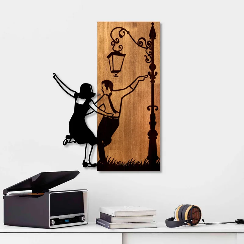 Ξύλινο Διακοσμητικό Τοίχου La La Land 899Skl2696 42x58x3 cm