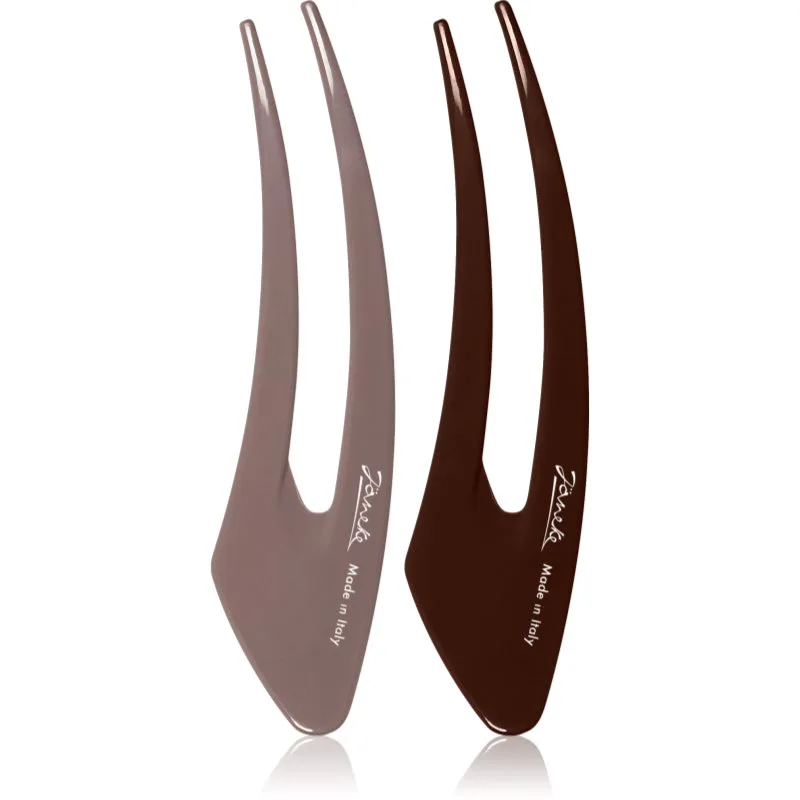 Janeke Hair Clip κλιπ για τα μαλλιά Brown 2x15 εκ