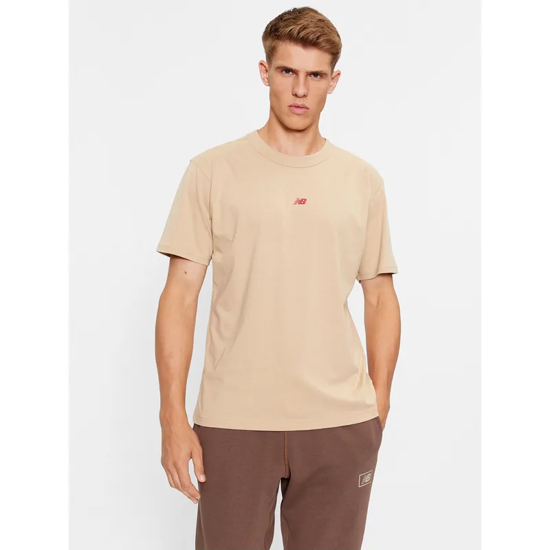 New Balance T-Shirt Athletics Remastered Graphic Cotton Jersey Short Sleeve T-shirt MT31504 Καφέ Regular Fit