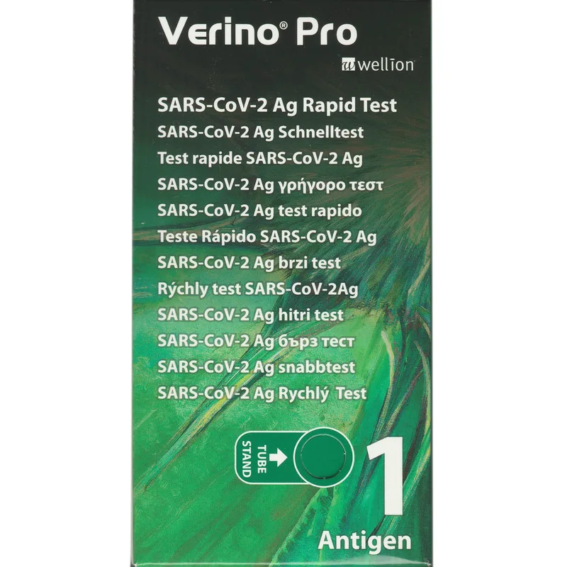 Wellion Verino Pro Sars-Cov-2 Ag Rapid Self Test Διαγνωστικό Τεστ Covid Ταχείας Ανίχνευσης Αντιγόνου με Ρινοφαρυγγικό Δείγμα 1 Τεμάχιο