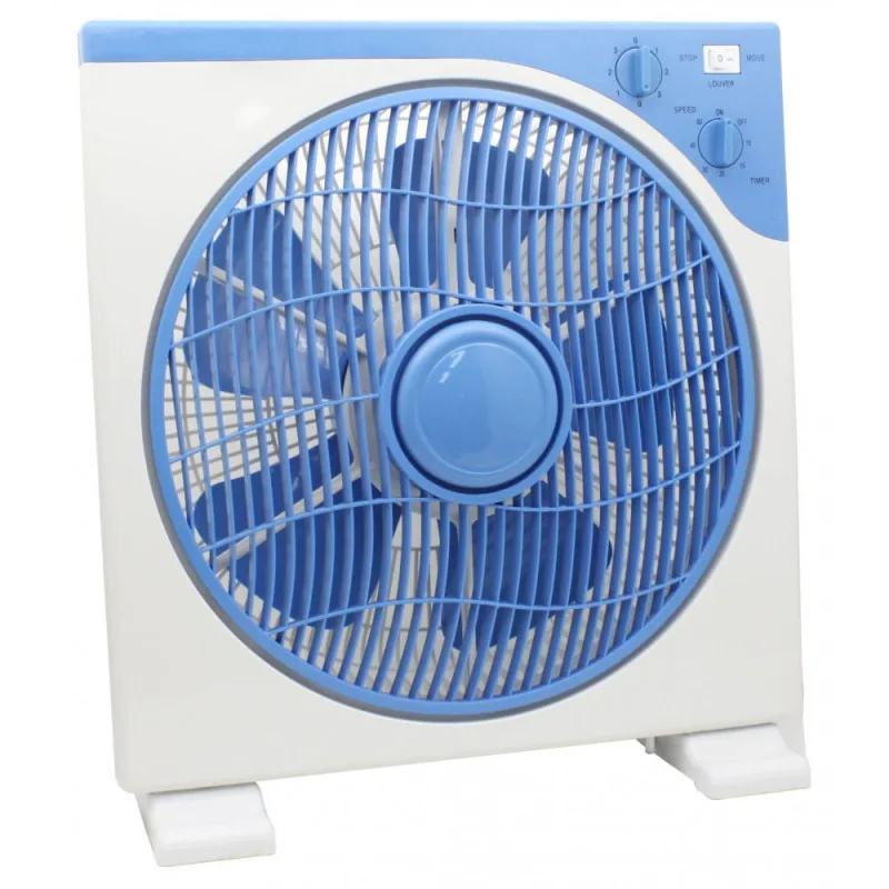 Ανεμιστήρας Δαπέδου Box Rosberg R51760C12, 40W, 3 ταχύτητες, Χρονοδιακόπτης 60 λεπτών, Μπλε / λευκό