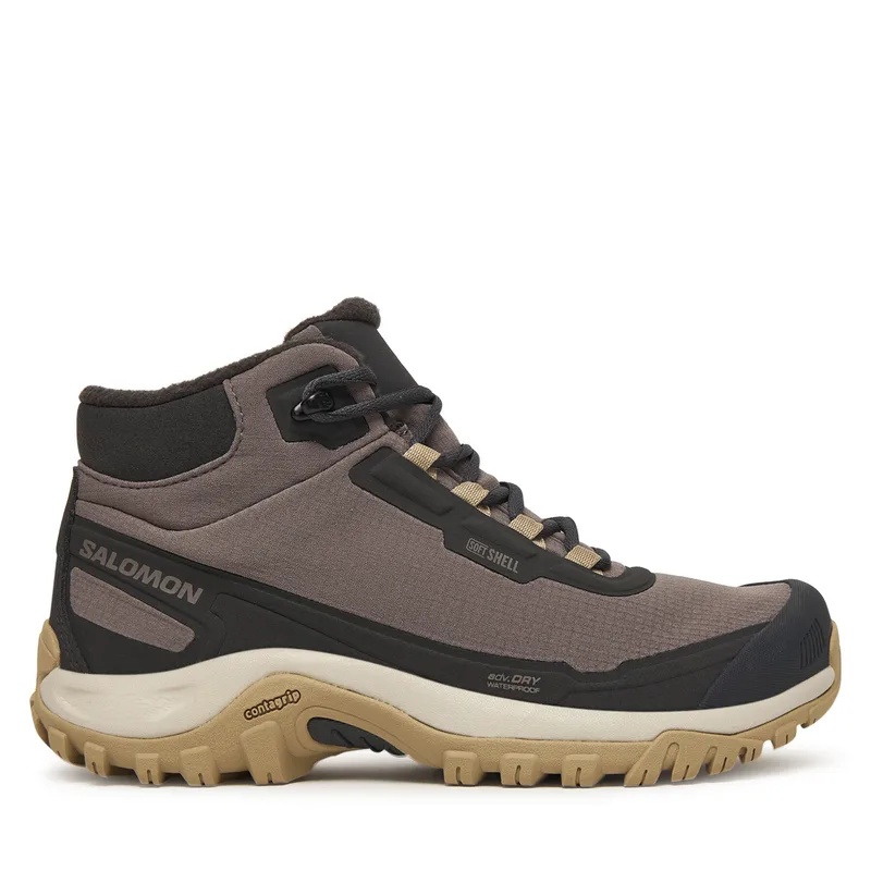 Παπούτσια πεζοπορίας Salomon Shelter Waterproof L47855200 Καφέ