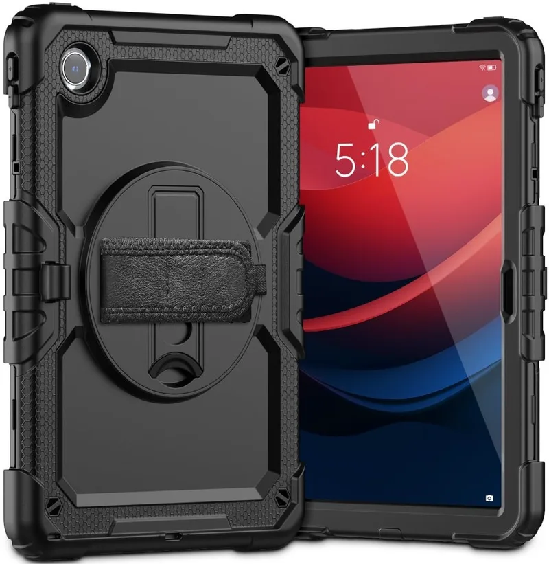 Ανθεκτική Θήκη με Λαβή / Backstand / Ζώνη Μεταφοράς - Lenovo Tab M11 / K11E 11" TB-330 - Tech-Protect Solid 360 - Black (5906203691739)