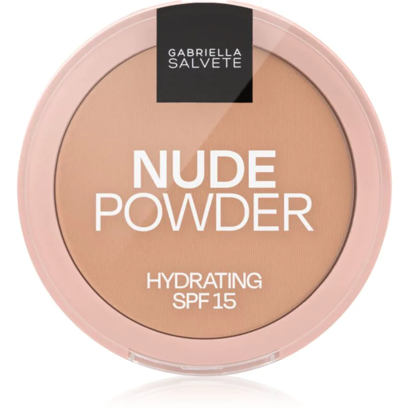 Gabriella Salvete Fixing Powder Hydrating απαλή συμπαγής πούδρα SPF 15 απόχρωση 04 Nude Μπεζ 8 γρ