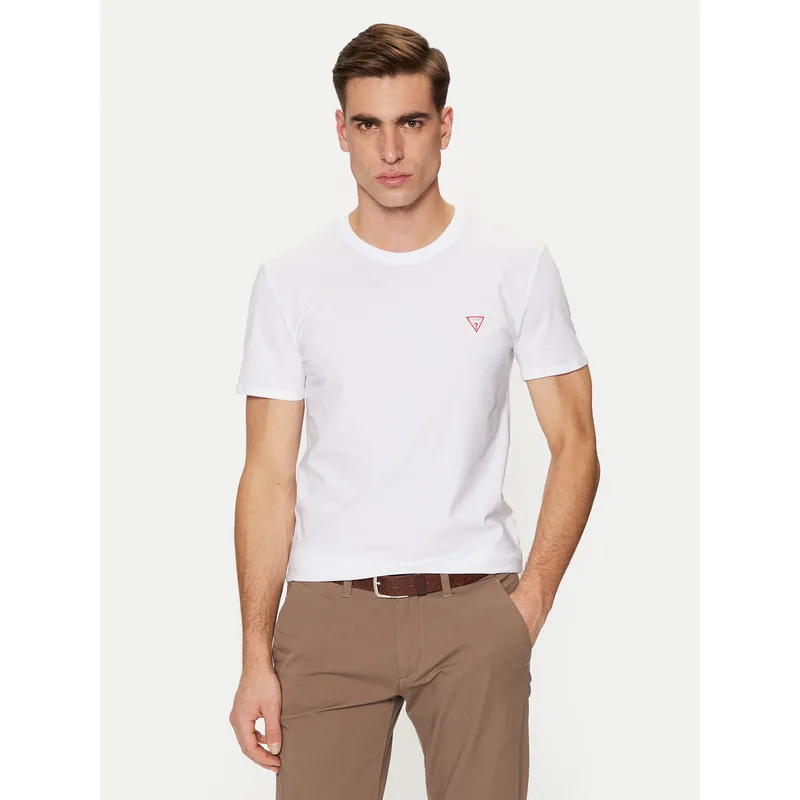 Guess T-Shirt M2YI24 J1314 Λευκό Slim Fit