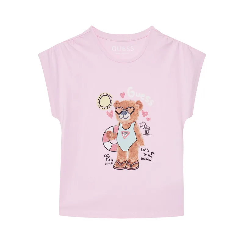 Guess T-Shirt K6GI18 K6YW4 Ροζ Regular Fit