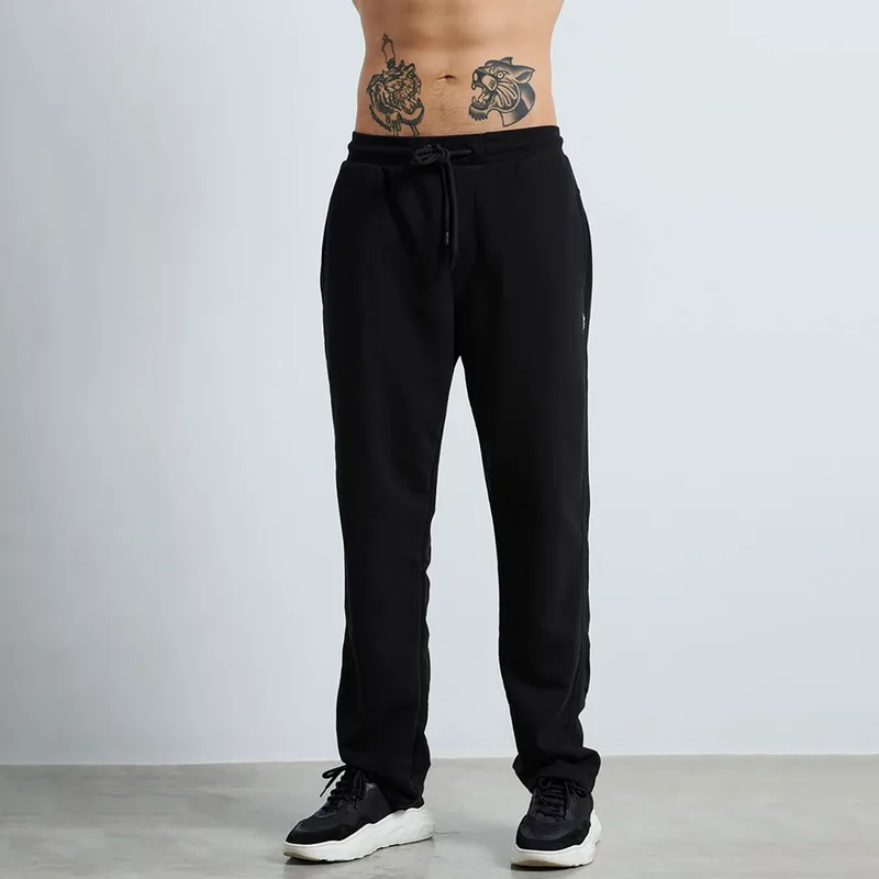 BDTK PANTS ON SLIM STRAIGHT LEG PANTS ΜΑΥΡΟ
