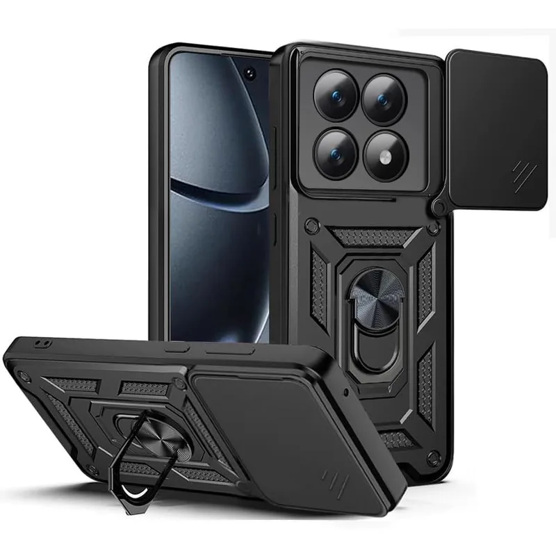 Θήκη Combo Kickstand Slide Camera Black Poco M8 Pro 5G
