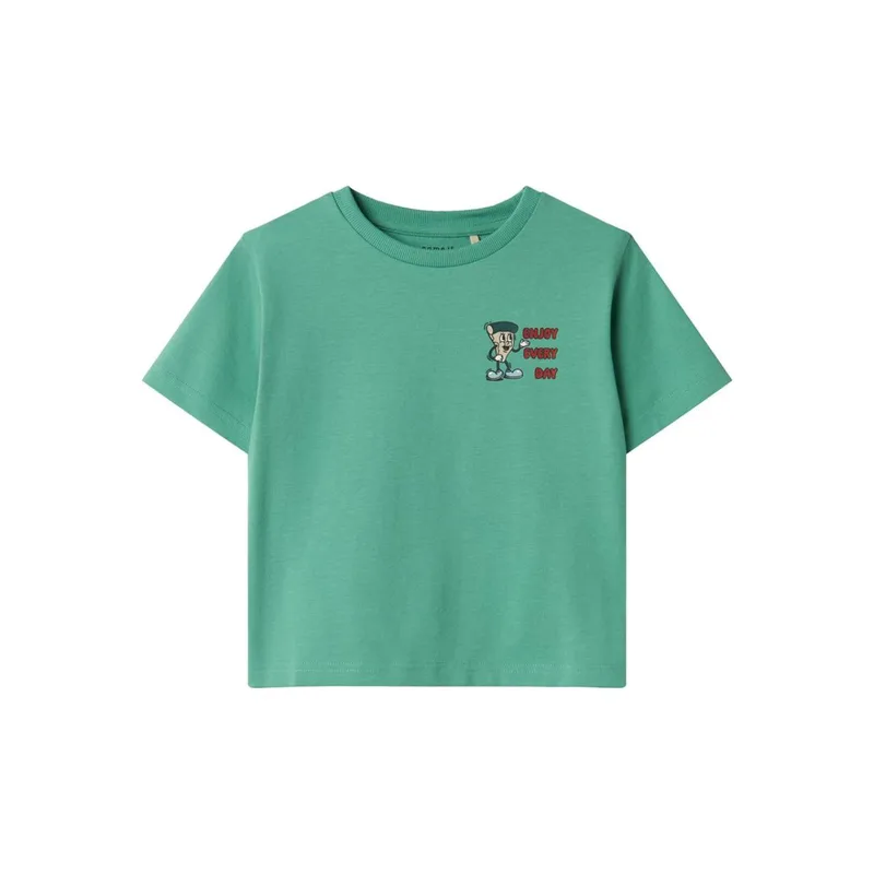 Μπλούζα μακό αγόρι name it-13241194-Creme De Menthe-organic cotton