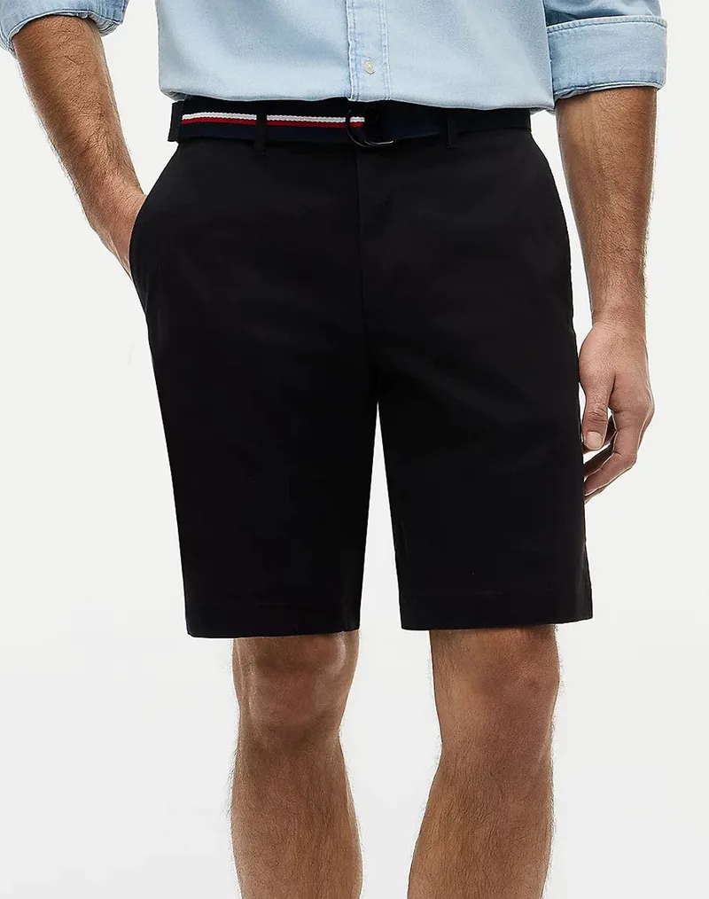 TOMMY HILFIGER DENTON 9.5" ESS TWILL W/ BELT MW0MW42349-BDSNI Black