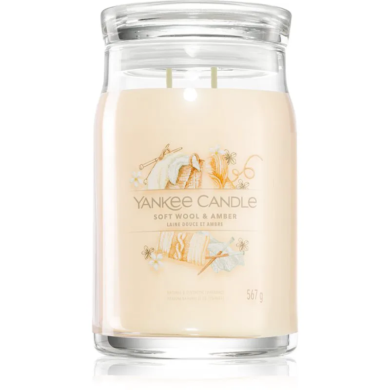 Yankee Candle Soft Wool & Amber αρωματικό κερί 567 γρ