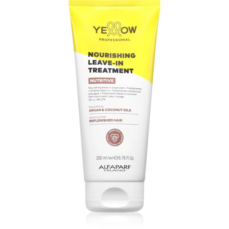 Yellow Professional Nutritive Nourising Leave-in Treatment φροντίδα χωρίς ξέβγαλμα για ξηρά και εύθραυστα μαλλιά 200 ml
