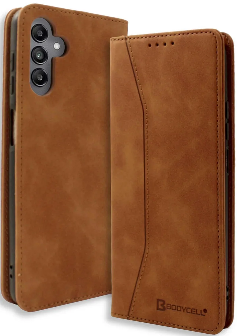 Θήκη Samsung Galaxy M15 - Bodycell Book Case Πορτοφόλι - Brown (5206015079467)