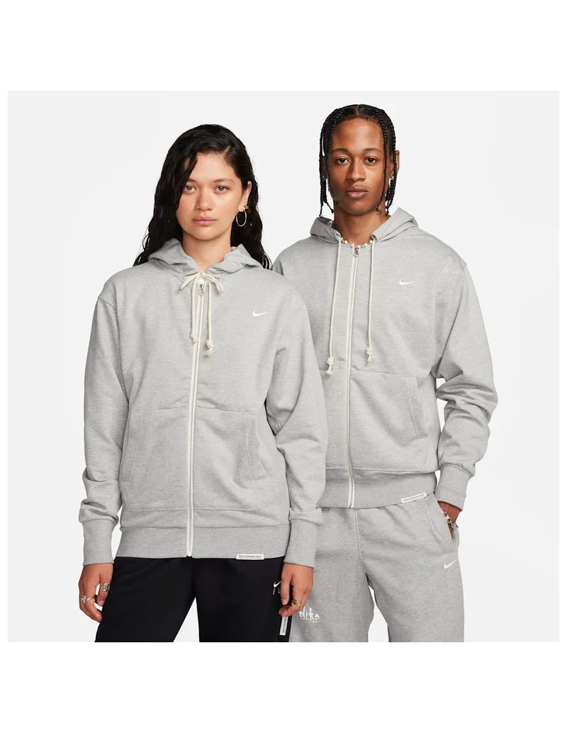 Nike Standard Issue M DriFIT FullZip Basketball Hoodie Dark Grey HeatherPale Ivory DQ5816063 MBS