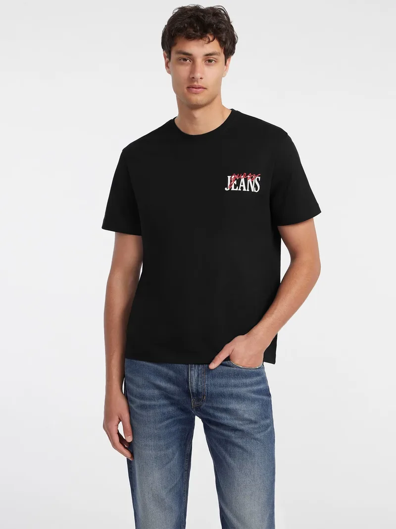 Guess Jeans Ανδρικό T-Shirt M4YI48K8FQ4-JBLK Μαύρο