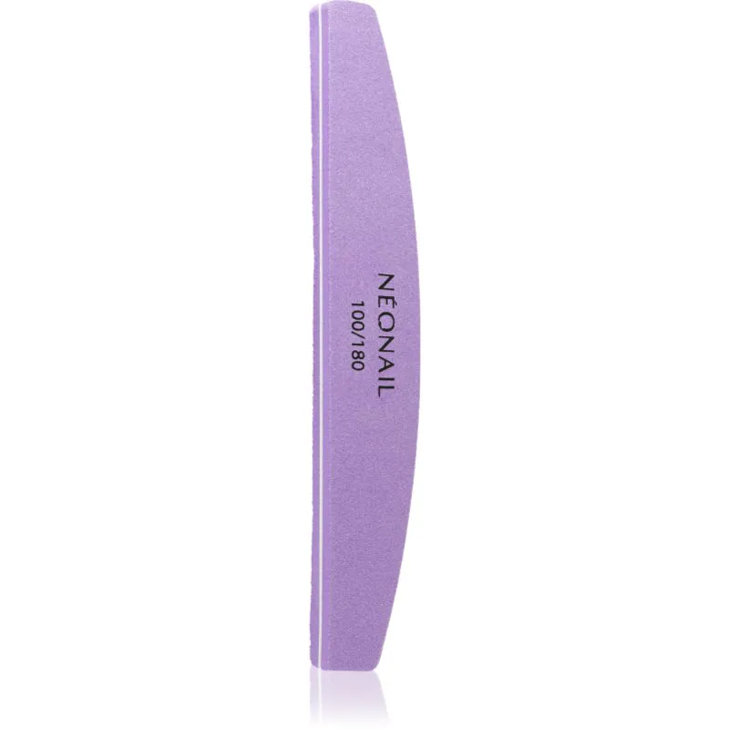 NEONAIL Nail Buffer Curved γυαλιστικό για τα νύχια τύπος 100/180 Violet 1 τμχ