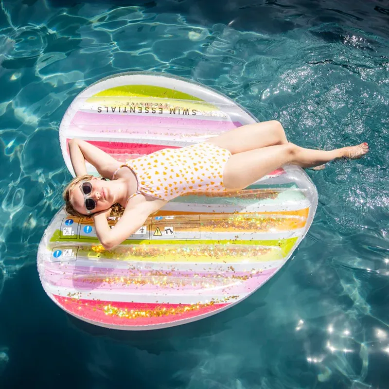 Φουσκωτό Στρώμα Θαλάσσης (150x100) Swim Essentials Rainbow Heart