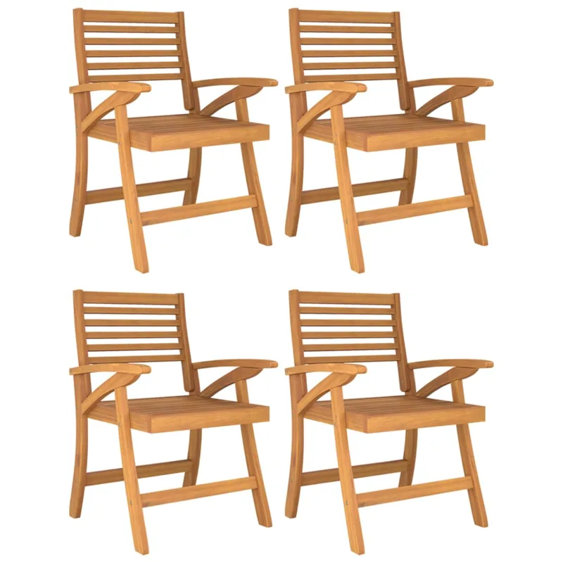 vidaXL Καρέκλες Κήπου 4 τεμ. 58 x 58 x 87 εκ. από Μασίφ Ξύλο Ακακίας