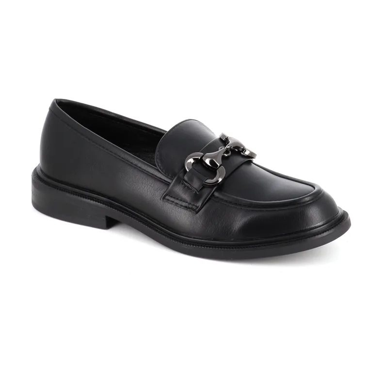 1718-2 ΓΥΝΑΙΚΕΙΟ ΥΠΟΔΗΜΑ LOAFERS, ΜΑΥΡΟ