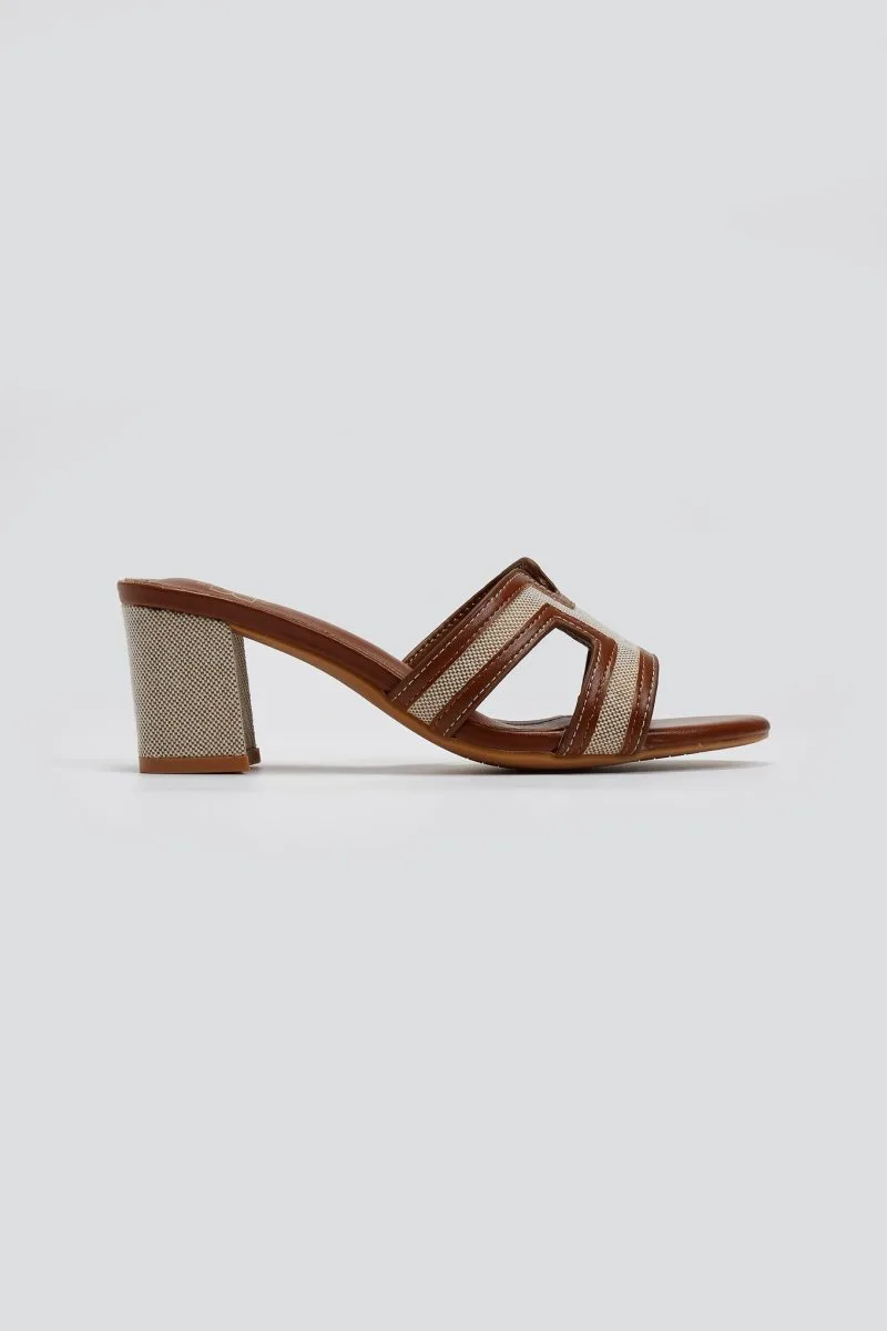ERYNN Fabric Mules - 202-11 - Camel