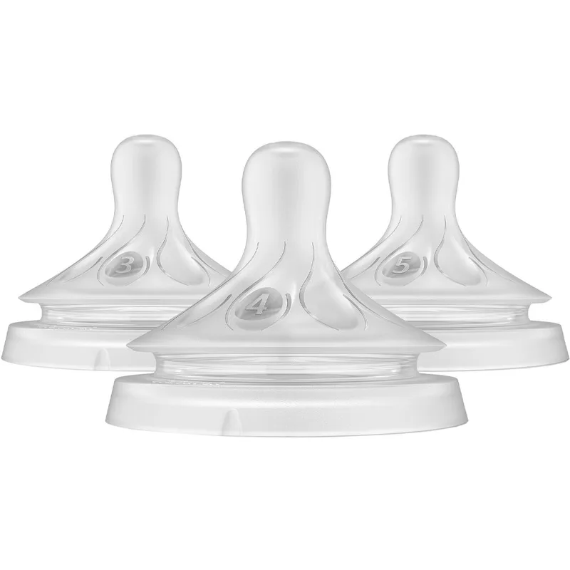 Philips Avent Natural Response Teat Κωδ. SCY960-03 Θηλές Μπιμπερό Σιλικόνης για Μέτρια, Γρήγορη & Πολύ Γρήγορη Ροή 3 Τεμάχια