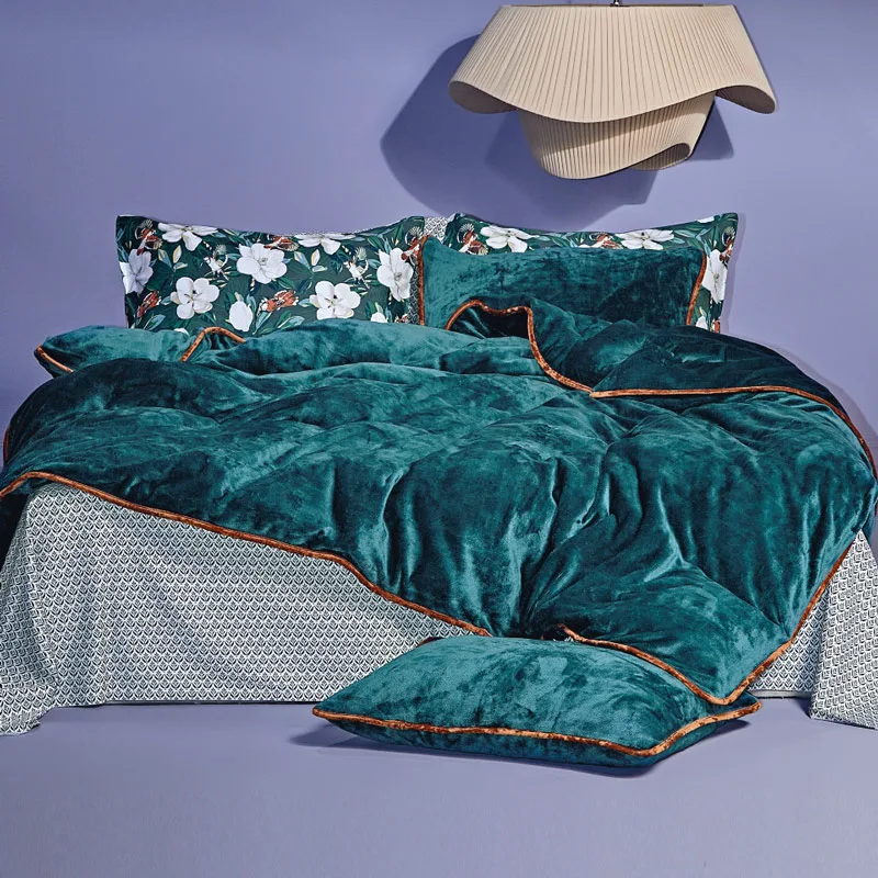 Παπλωματοθήκη Fleece Ημίδιπλη 180x240 Kentia Ivanna 02 Green