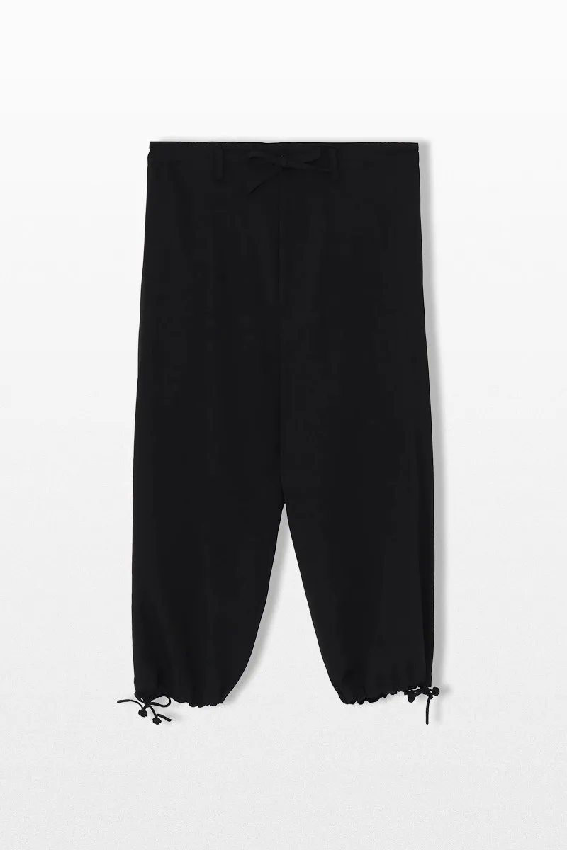 YOHJI YAMAMOTO Ανδρικό Μαύρο Wool Gabardine China String Pants