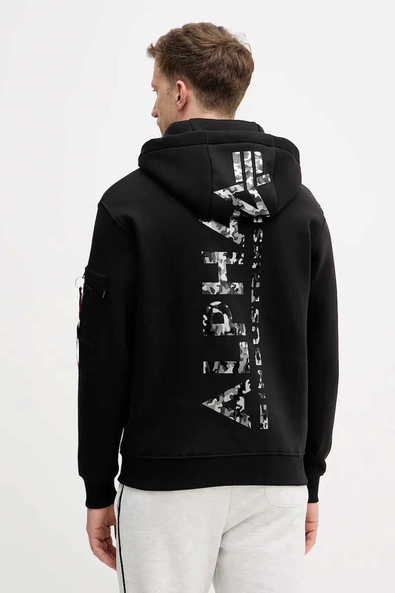 Μπλούζα Alpha Industries Backprint Hoodie Mirror Camo