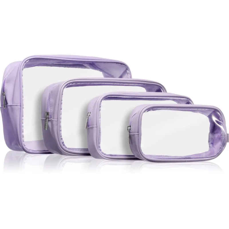 Notino Travel Collection Clear Organizer Set ταξιδιωτικό σετ Purple 4 τμχ
