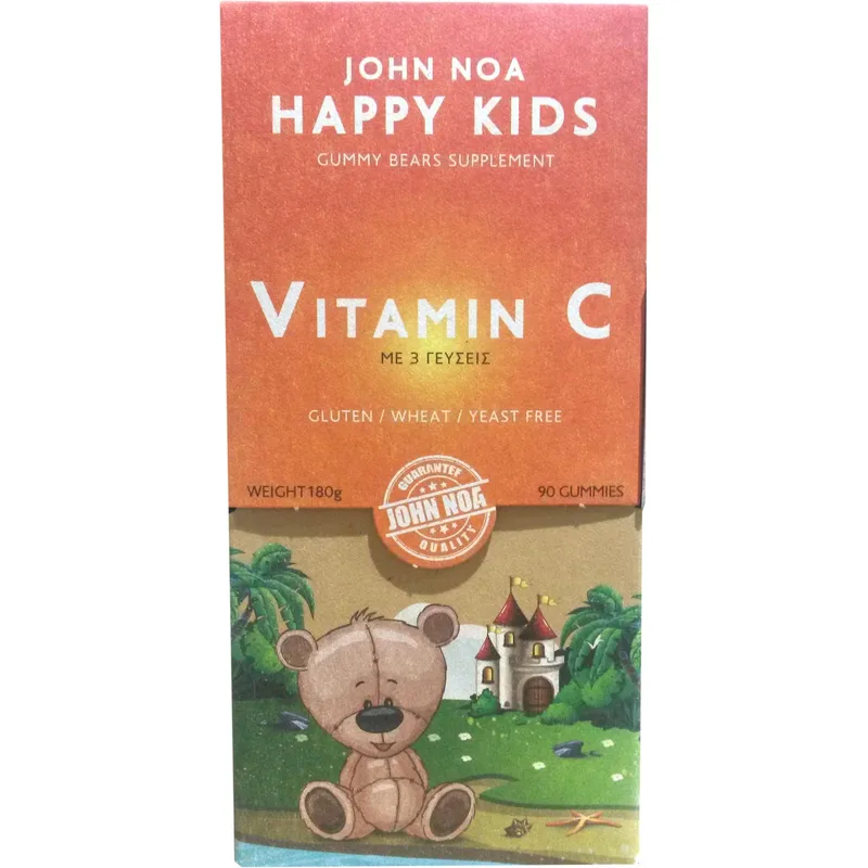 John Noa Happy Kids Vitamin C Συμπλήρωμα Διατροφής Βιταμίνης C για Παιδιά 90Gummies (Ζελεδάκια)