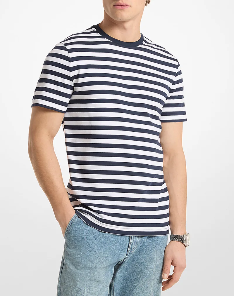 MICHAEL KORS CS55FL1HG2 ΜΠΛΟΥΖΑ ΚΟΝΤΟΜΑΝΙΚΗ MICHAEL KORS MENS CS55FL1HG2-401 NavyBlue