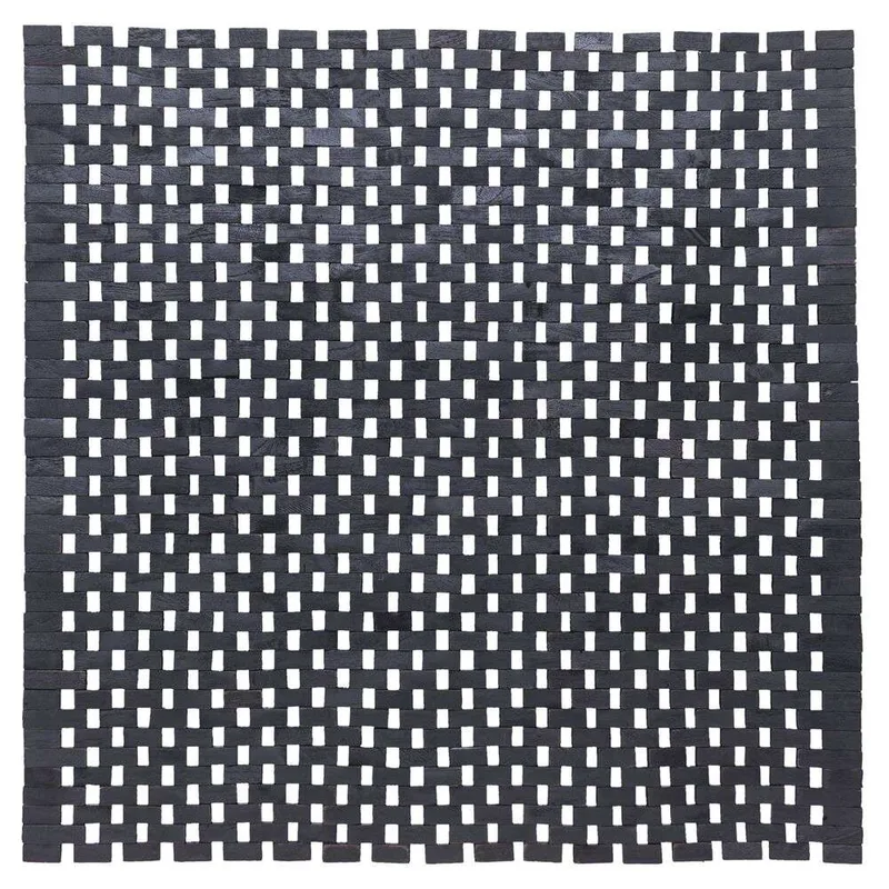 Ταπέτο Μπάνιου Teak(Ξύλινο) 60x60εκ. Woodblock Black Sealskin 800126 (Υλικό: Ξύλο, Χρώμα: Μαύρο) - sealskin - sl-800126