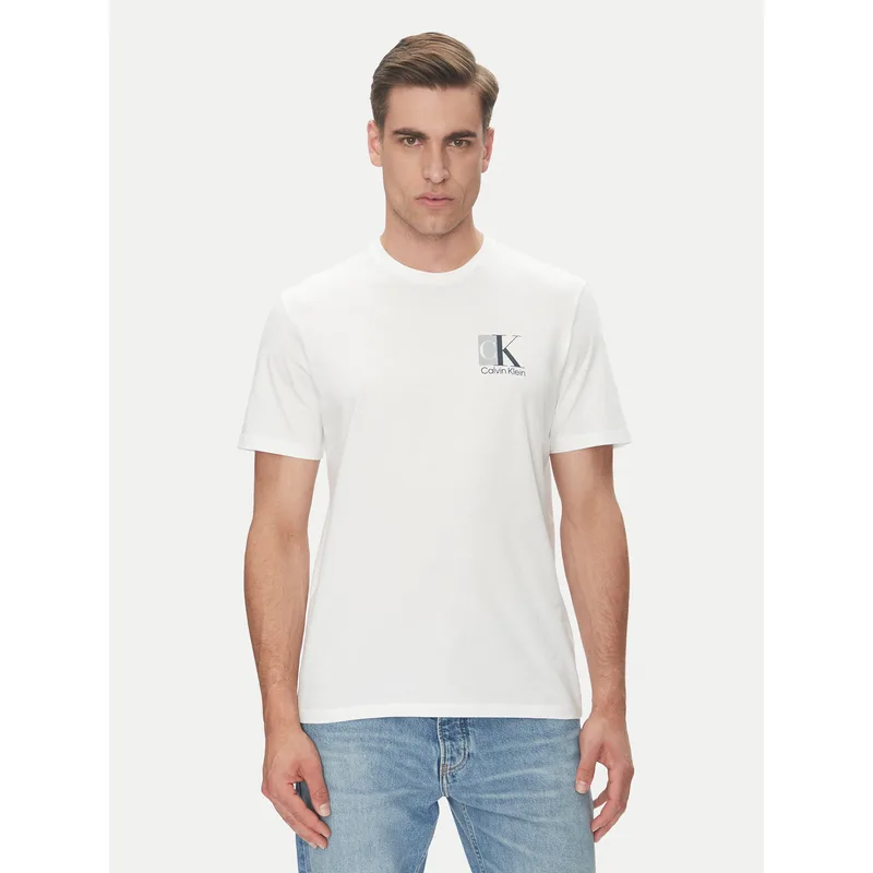 Calvin Klein T-Shirt LV04RC853G Λευκό Regular Fit