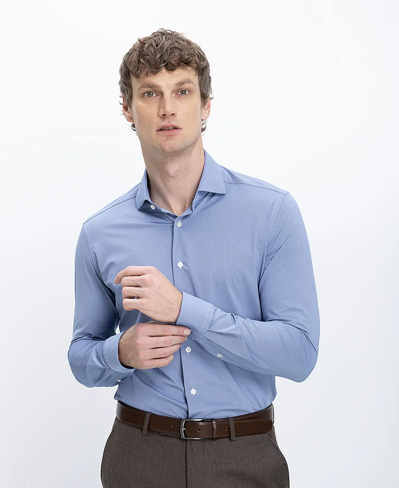 Xacus Ανδρικό Πουκάμισο Stretch Με Μικρομοτίβο Slim Fit