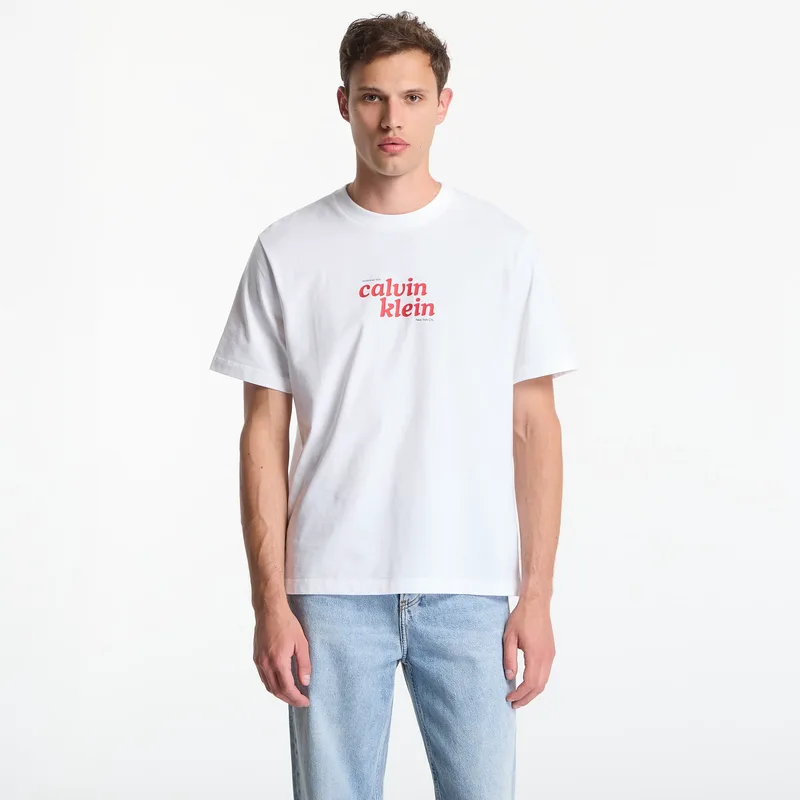 T-shirt Calvin Klein Jeans Ss 20S Calvin Klein Trvl Font Graphic Tee Bright White M